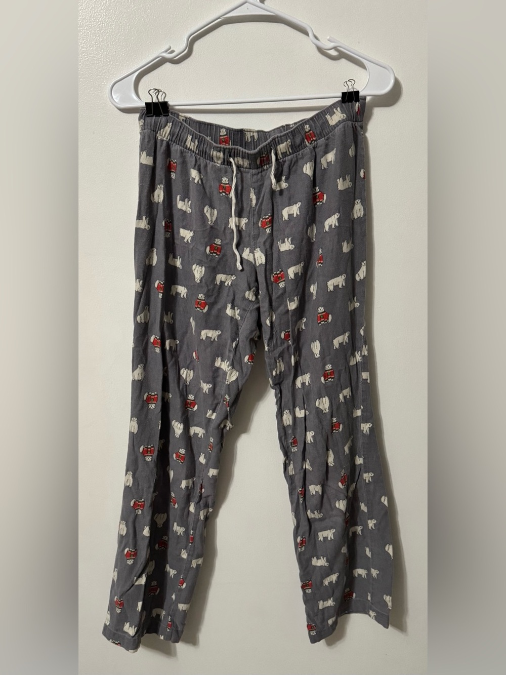 Old Navy Gray Polar Bear & Red Sweater Lounge Pajama Pants